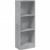 Boekenkasten|Boekenkasten-vidaXL - Boekenkast - Grijs - Bewerkt hout - 40 x 24 x 109 cm