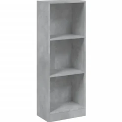 Boekenkasten|Boekenkasten-vidaXL - Boekenkast - Grijs - Bewerkt hout - 40 x 24 x 109 cm