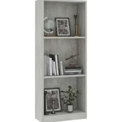 Boekenkasten|Boekenkasten-vidaXL - Boekenkast - Grijs - Bewerkt hout - 40 x 24 x 109 cm