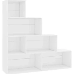 Boekenkasten|Boekenkasten-vidaXL - Boekenkast - Wit - Bewerkt hout