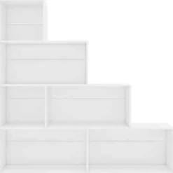 Boekenkasten|Boekenkasten-vidaXL - Boekenkast - Wit - Bewerkt hout