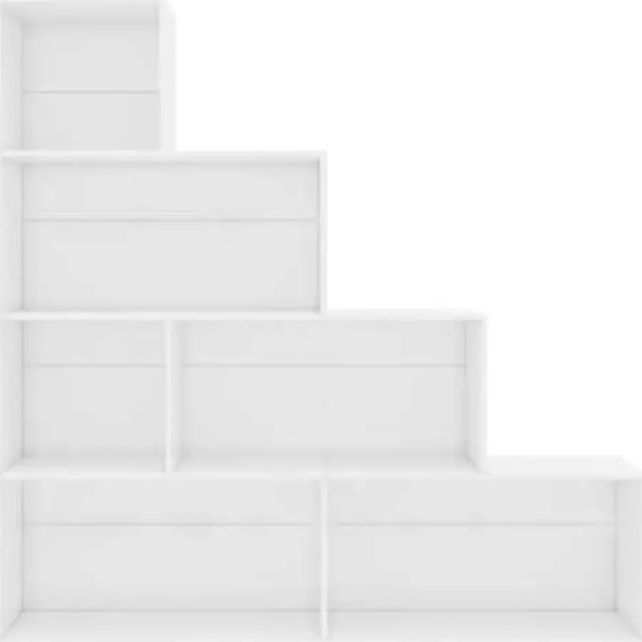 Boekenkasten|Boekenkasten-vidaXL - Boekenkast - Wit - Bewerkt hout