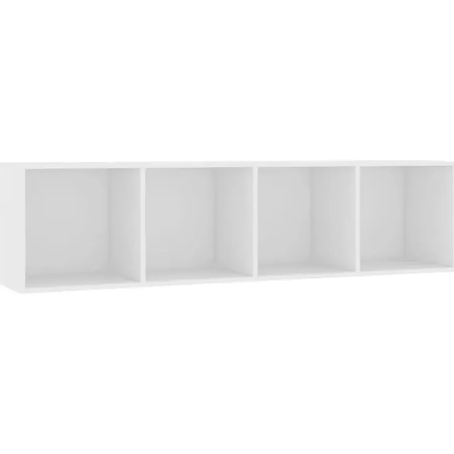 Wandrekken-vidaXL - Boekenkast - Wit - Bewerkt hout