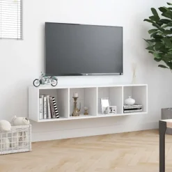 Wandrekken-vidaXL - Boekenkast - Wit - Bewerkt hout