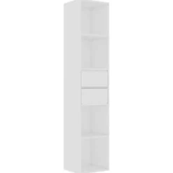 Boekenkasten|Boekenkasten-vidaXL - Boekenkast - Wit - Bewerkt hout