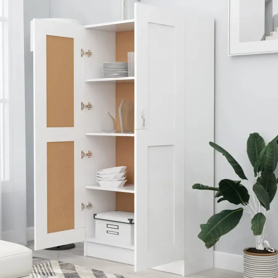 vidaXL - Boekenkast - Wit - Bewerkt hout