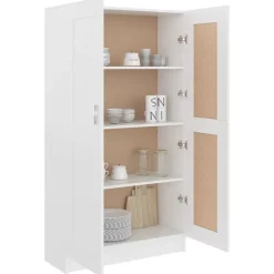 vidaXL - Boekenkast - Wit - Bewerkt hout