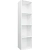 vidaXL - Boekenkast - Wit - Bewerkt hout - 36 x 30 x 143 cm