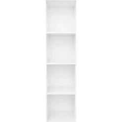 vidaXL - Boekenkast - Wit - Bewerkt hout - 36 x 30 x 143 cm