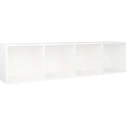 vidaXL - Boekenkast - Wit - Bewerkt hout - 36 x 30 x 143 cm