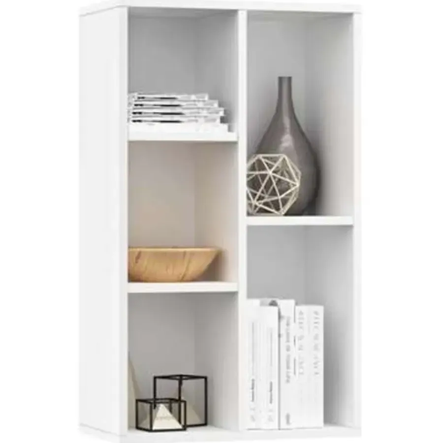 Boekenkasten|Boekenkasten-vidaXL - Boekenkast - Wit - Bewerkt hout