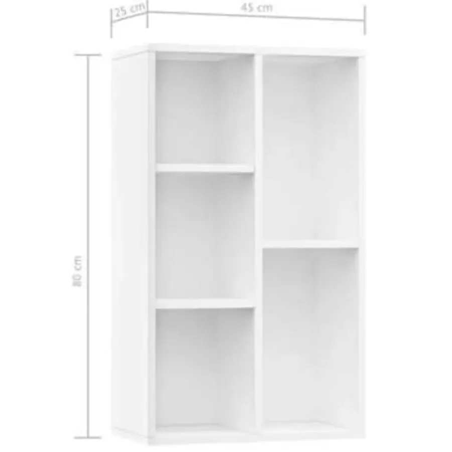 Boekenkasten|Boekenkasten-vidaXL - Boekenkast - Wit - Bewerkt hout