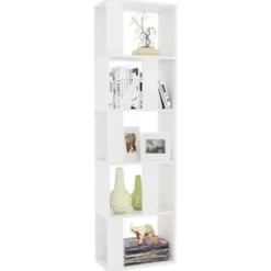 vidaXL - Boekenkast - Wit - Bewerkt hout