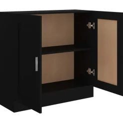 vidaXL - Boekenkast - Zwart - Bewerkt hout