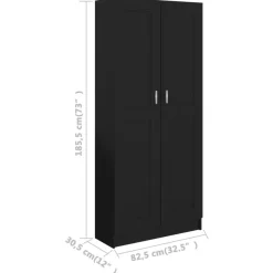 vidaXL - Boekenkast - Zwart - Bewerkt hout