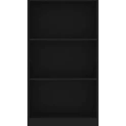 Boekenkasten|Boekenkasten-vidaXL - Boekenkast - Zwart - Bewerkt hout - 60 x 24 x 109 cm