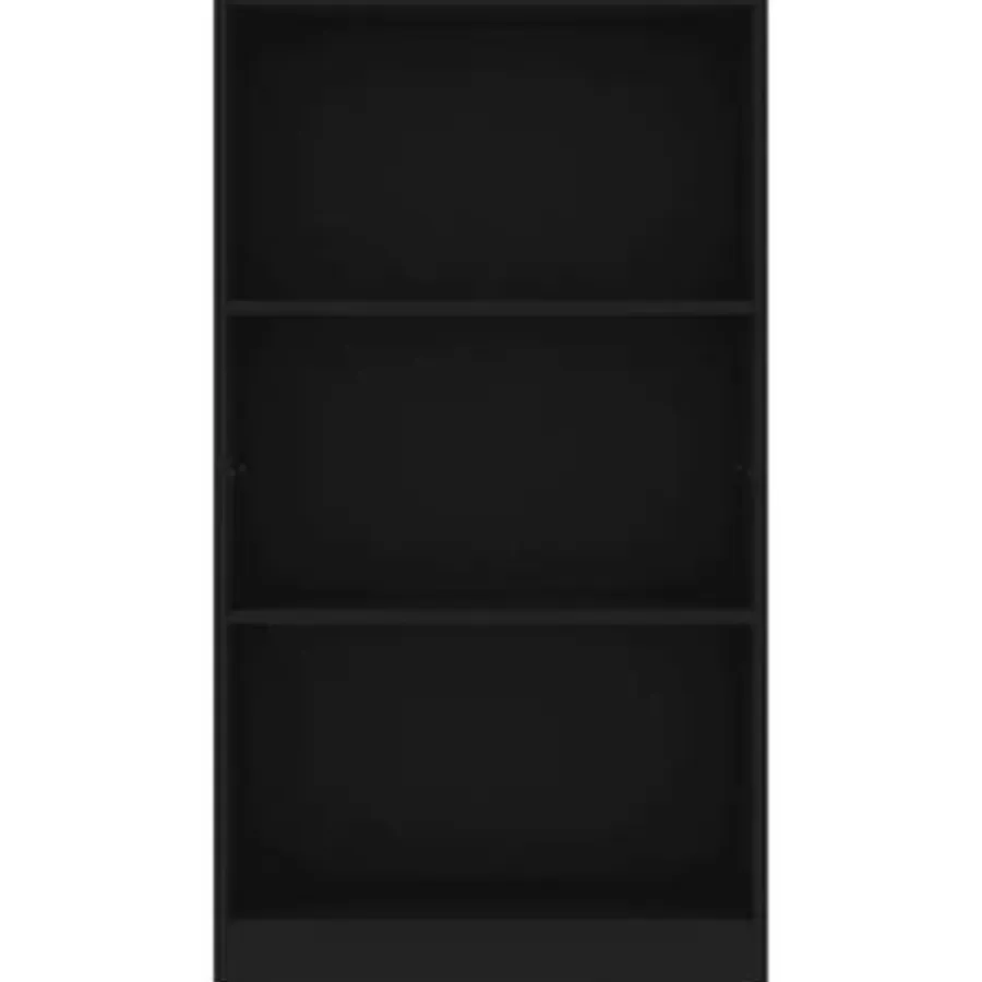 Boekenkasten|Boekenkasten-vidaXL - Boekenkast - Zwart - Bewerkt hout - 60 x 24 x 109 cm
