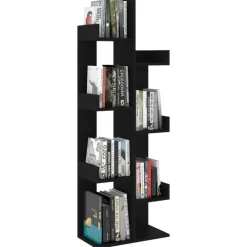 vidaXL - Boekenkast - Zwart - Bewerkt hout