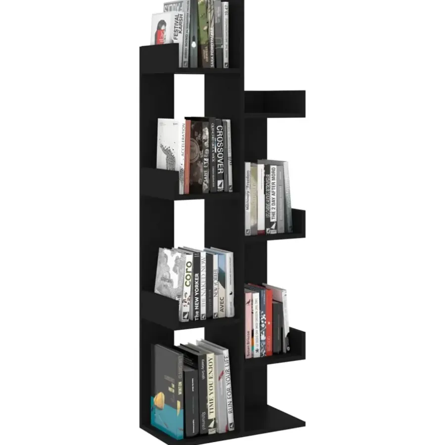 vidaXL - Boekenkast - Zwart - Bewerkt hout