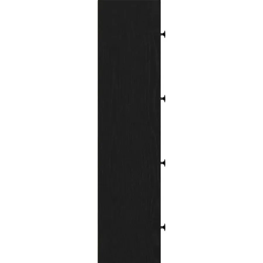 Boekenkasten|Boekenkasten-vidaXL - Boekenkast met 4 deuren voor woonkamers - Zwart - Hout - 40x24x102 cm