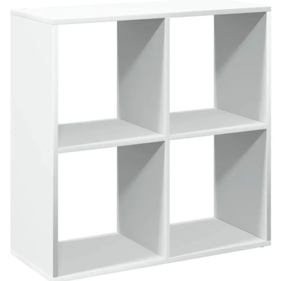 Boekenkasten|Boekenkasten-vidaXL - Boekenkast met 4 open vakken voor woonkamers - Wit -69.5x29x69.5 cm