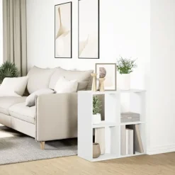 Boekenkasten|Boekenkasten-vidaXL - Boekenkast met 4 open vakken voor woonkamers - Wit -69.5x29x69.5 cm