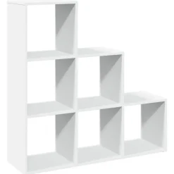 vidaXL - Boekenkast met 10 open vakken voor woonkamers - Wit - 99x29x99 cm