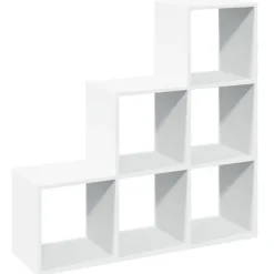 vidaXL - Boekenkast met 10 open vakken voor woonkamers - Wit - 99x29x99 cm