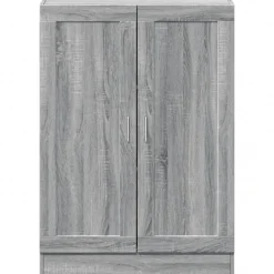 Boekenkasten|Boekenkasten-vidaXL - Boekenkast met 2 plakken en 2 deuren - Grijs sonoma - 82.5x30.5x115 cm