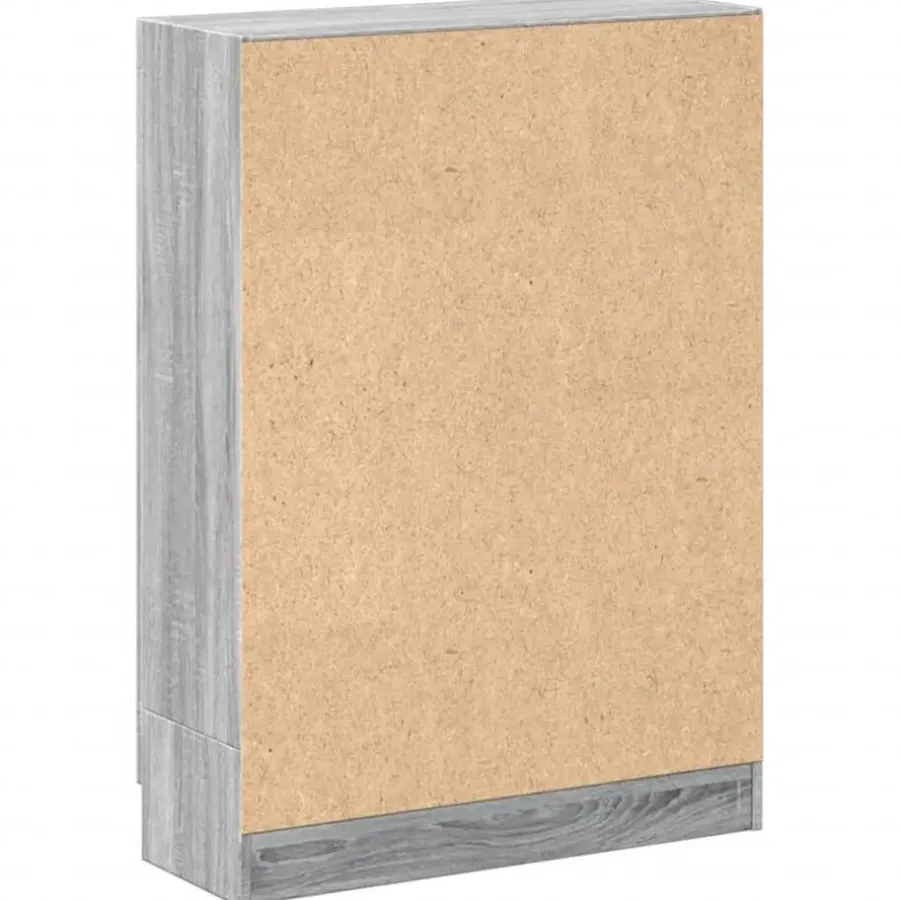 Boekenkasten|Boekenkasten-vidaXL - Boekenkast met 2 plakken en 2 deuren - Grijs sonoma - 82.5x30.5x115 cm