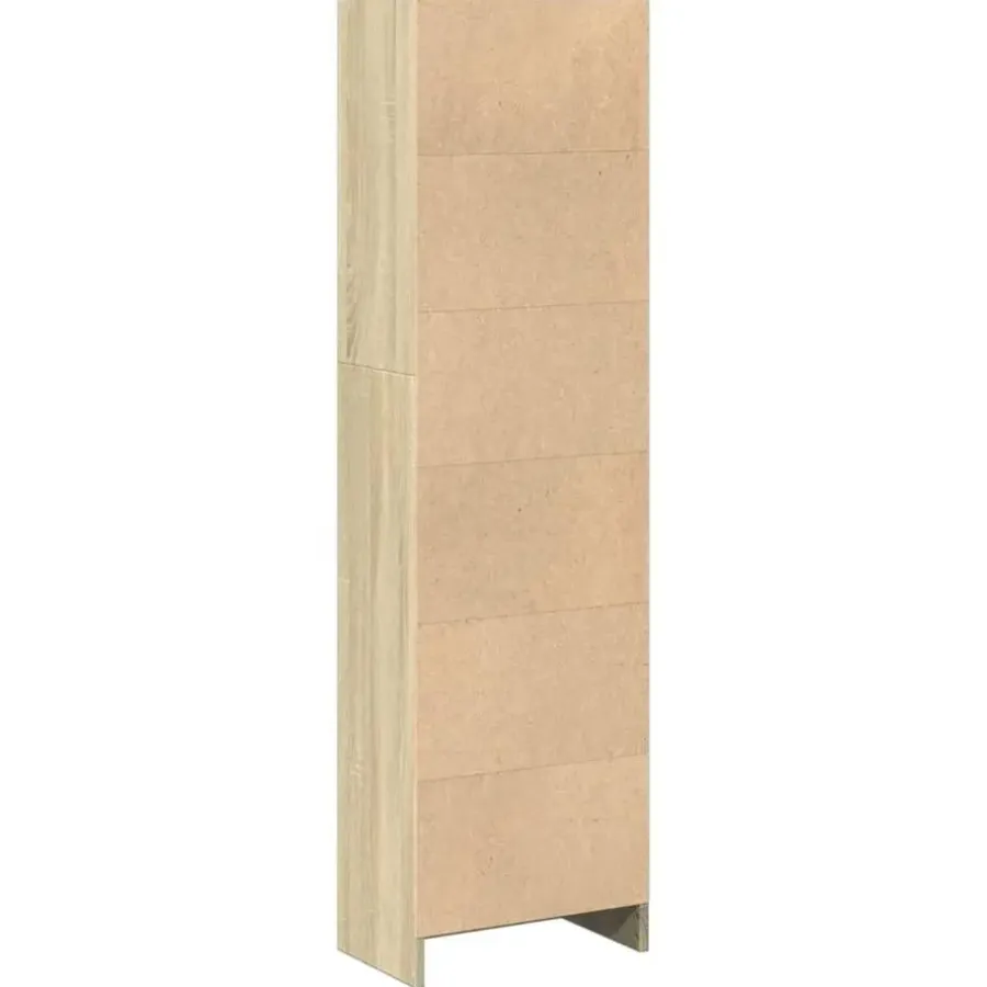 Boekenkasten|Boekenkasten-vidaXL - Boekenkast met 4 vakken - Sonoma eiken - Bewerkt hout - 40x24x143 cm