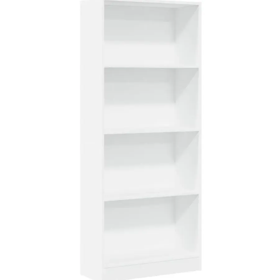 vidaXL - Boekenkast met 4 vakken voor kantoor - Wit - Hout - 60x24x143 cm