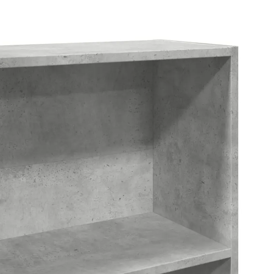 vidaXL - Boekenkast met 5 vakken - Betongrijs - Bewerkt hout - 80x24x176 cm