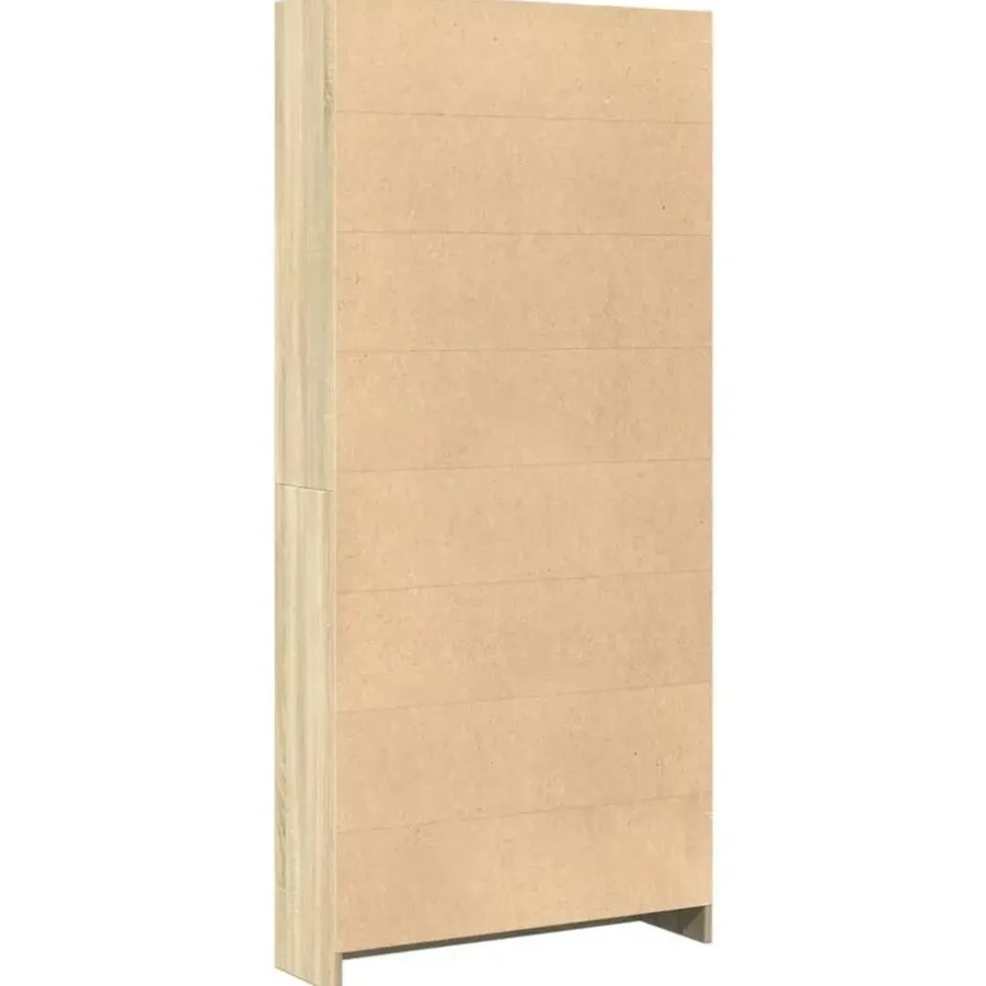 Boekenkasten|Boekenkasten-vidaXL - Boekenkast met 5 vakken - Sonoma eiken - Bewerkt hout - 80x24x176 cm