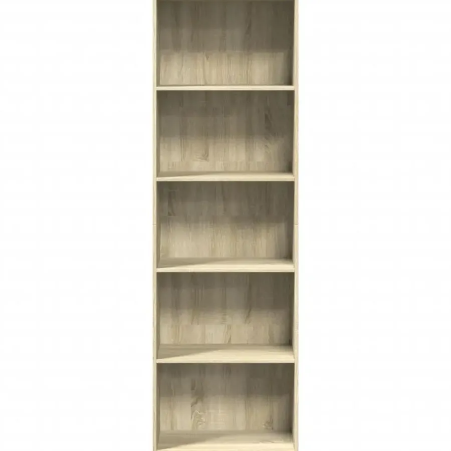 Boekenkasten|Boekenkasten-vidaXL - Boekenkast met 5 vakken voor woonkamers - Sonoma eiken - 60x30x189 cm