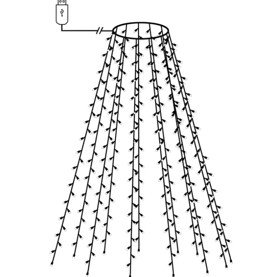 vidaXL - Boomverlichting - Wit - PVC - 150 cm