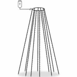 Lichtsnoeren-vidaXL - Boomverlichting - Wit - PVC - 500 cm
