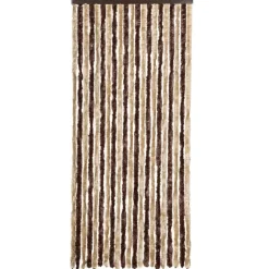 Raam En Deurhorren|Vliegengordijnen En Deurgordijnen-vidaXL - Bruin - Polypropyleen - 90 x 220 cm