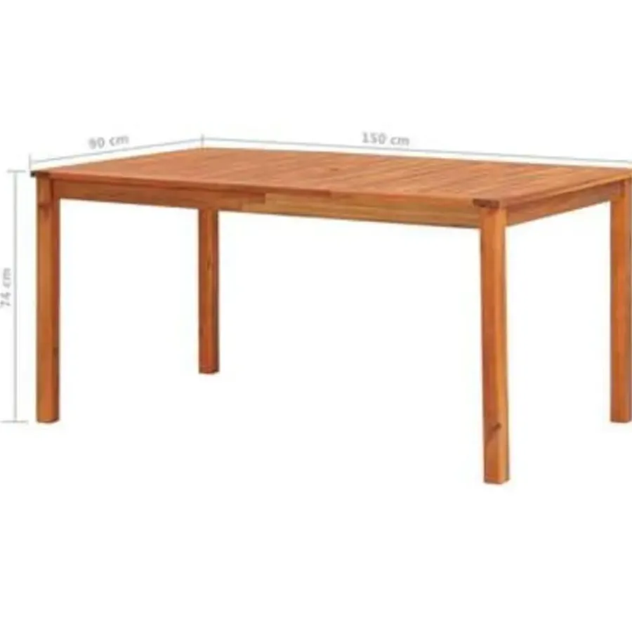 Tuintafels-vidaXL - Buiten Eettafel - Bruin - Hout - 150 x 90 x 74 cm