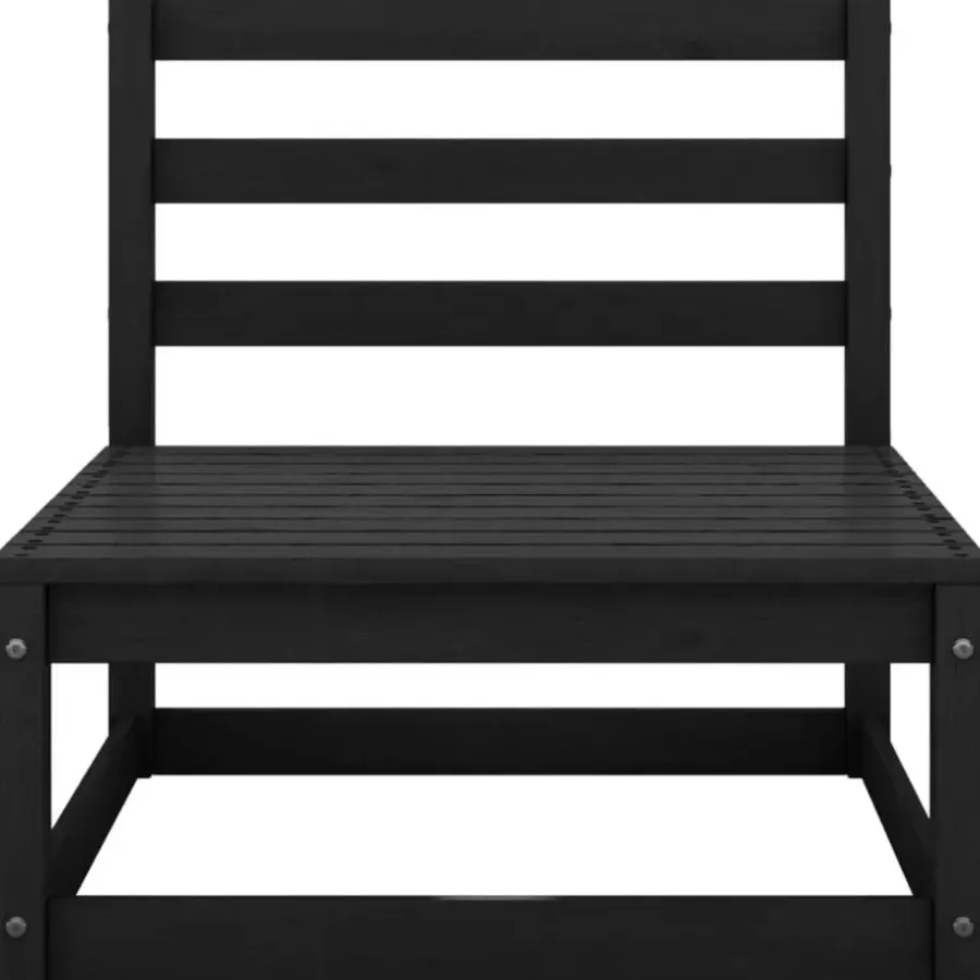 Palletbanken|Tuinbanken-vidaXL - Buitenbank - Zwart - Grenenhout