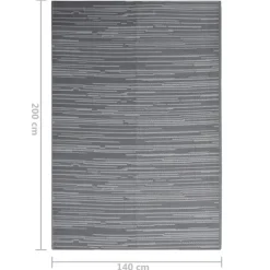 vidaXL - Buitenkleed - Antraciet - Polypropyleen - 140 x 200 cm