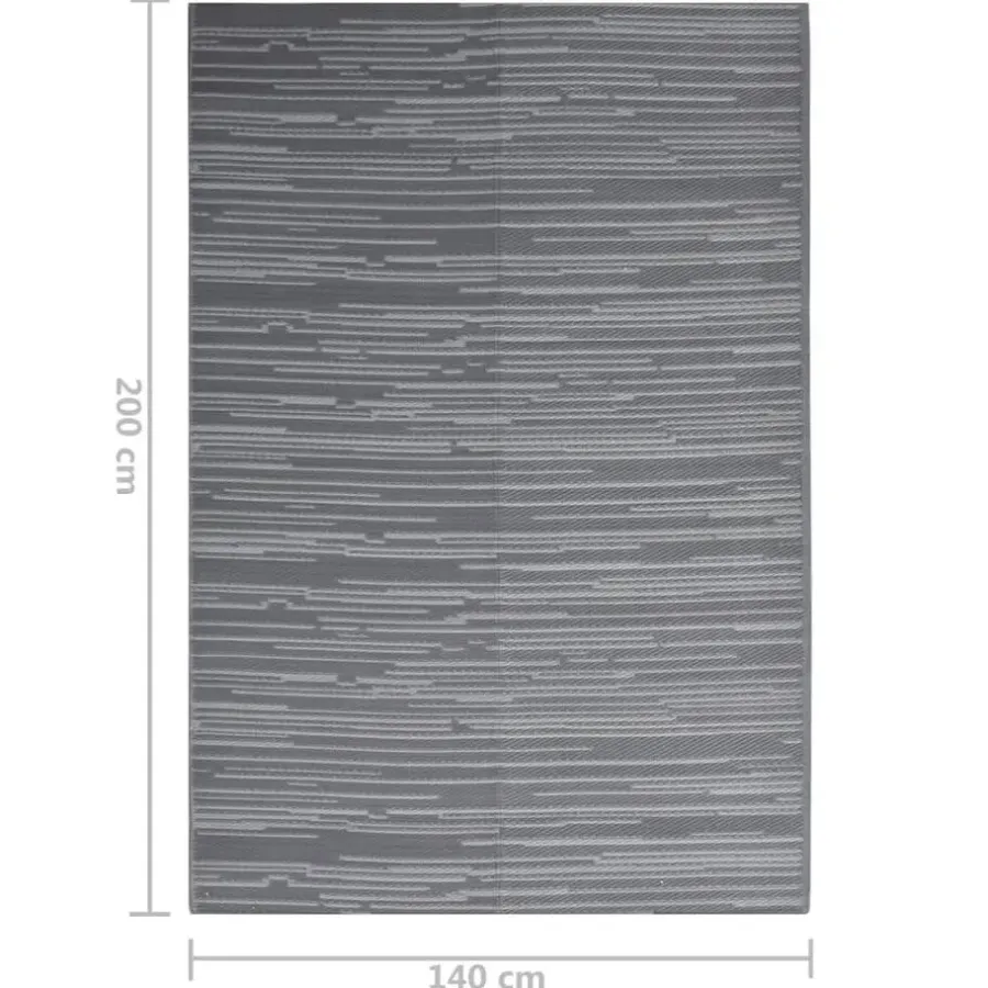vidaXL - Buitenkleed - Antraciet - Polypropyleen - 140 x 200 cm