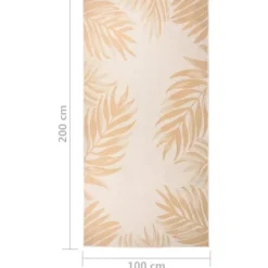 Buiten Vloerkleden|Buiten Vloerkleden-vidaXL - Buitenkleed - Geel - Kunststof - 100 x 200 cm