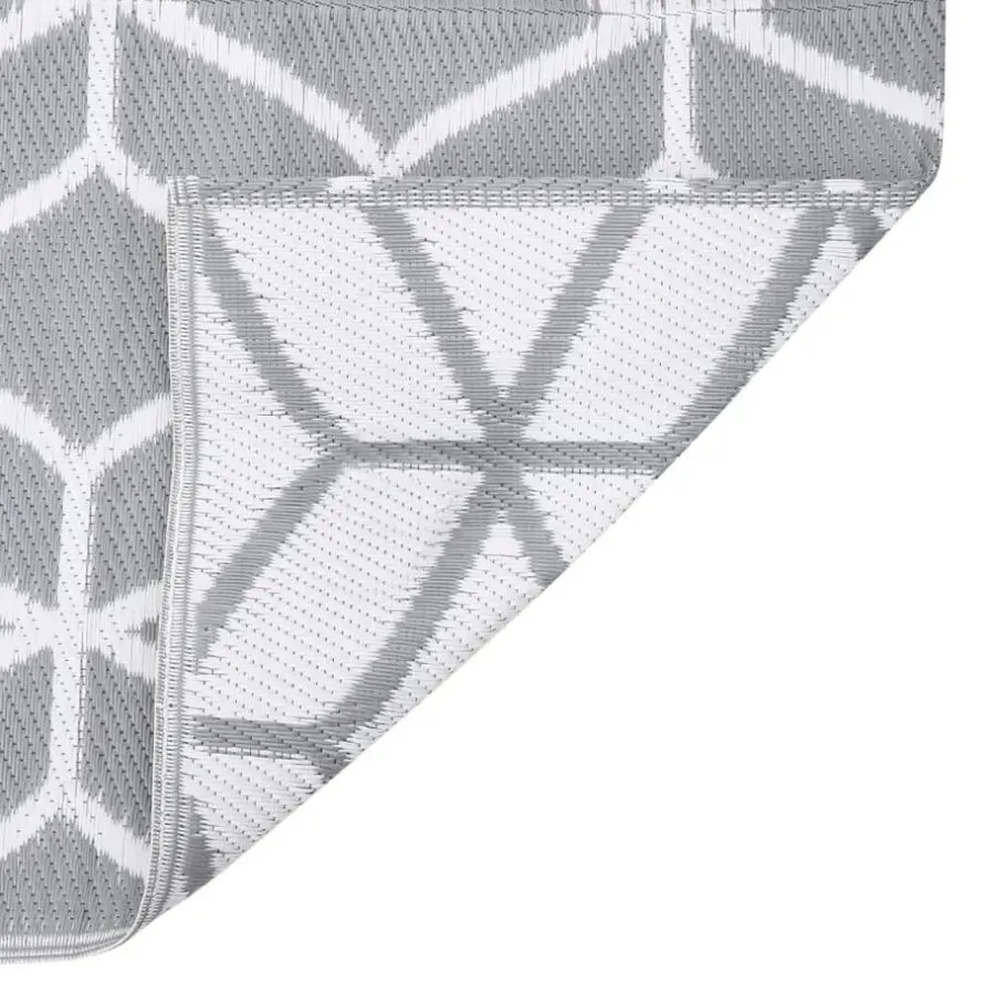 Buiten Vloerkleden|Buiten Vloerkleden-vidaXL - Buitenkleed - Grijs - Polypropyleen - 80 x 250 cm