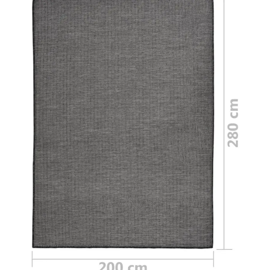 Buiten Vloerkleden|Buiten Vloerkleden-vidaXL - Buitenkleed - Grijs - Kunststof - 200 x 280 cm