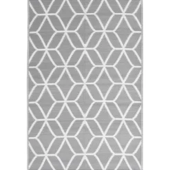 Buiten Vloerkleden|Buiten Vloerkleden-vidaXL - Buitenkleed - Grijs - Polypropyleen - 140 x 200 cm