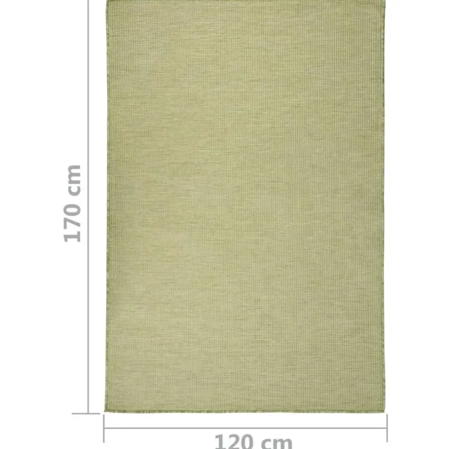Buiten Vloerkleden|Buiten Vloerkleden-vidaXL - Buitenkleed - Groen - Kunststof - 120 x 170 cm
