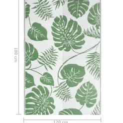 Buiten Vloerkleden|Buiten Vloerkleden-vidaXL - Buitenkleed - Groen - Polypropyleen - 120 x 180 cm