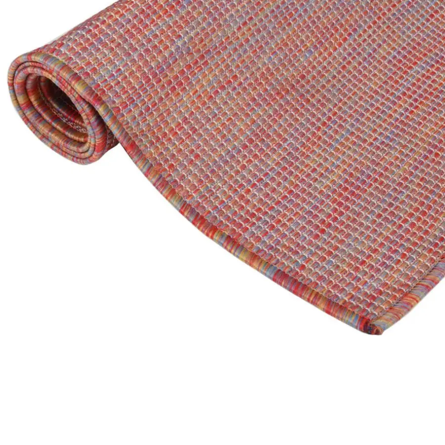 Buiten Vloerkleden|Buiten Vloerkleden-vidaXL - Buitenkleed - Rood - Kunststof - 120 x 170 cm
