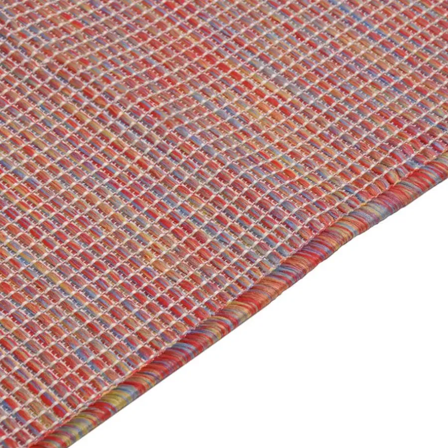 Buiten Vloerkleden|Buiten Vloerkleden-vidaXL - Buitenkleed - Rood - Kunststof - 120 x 170 cm